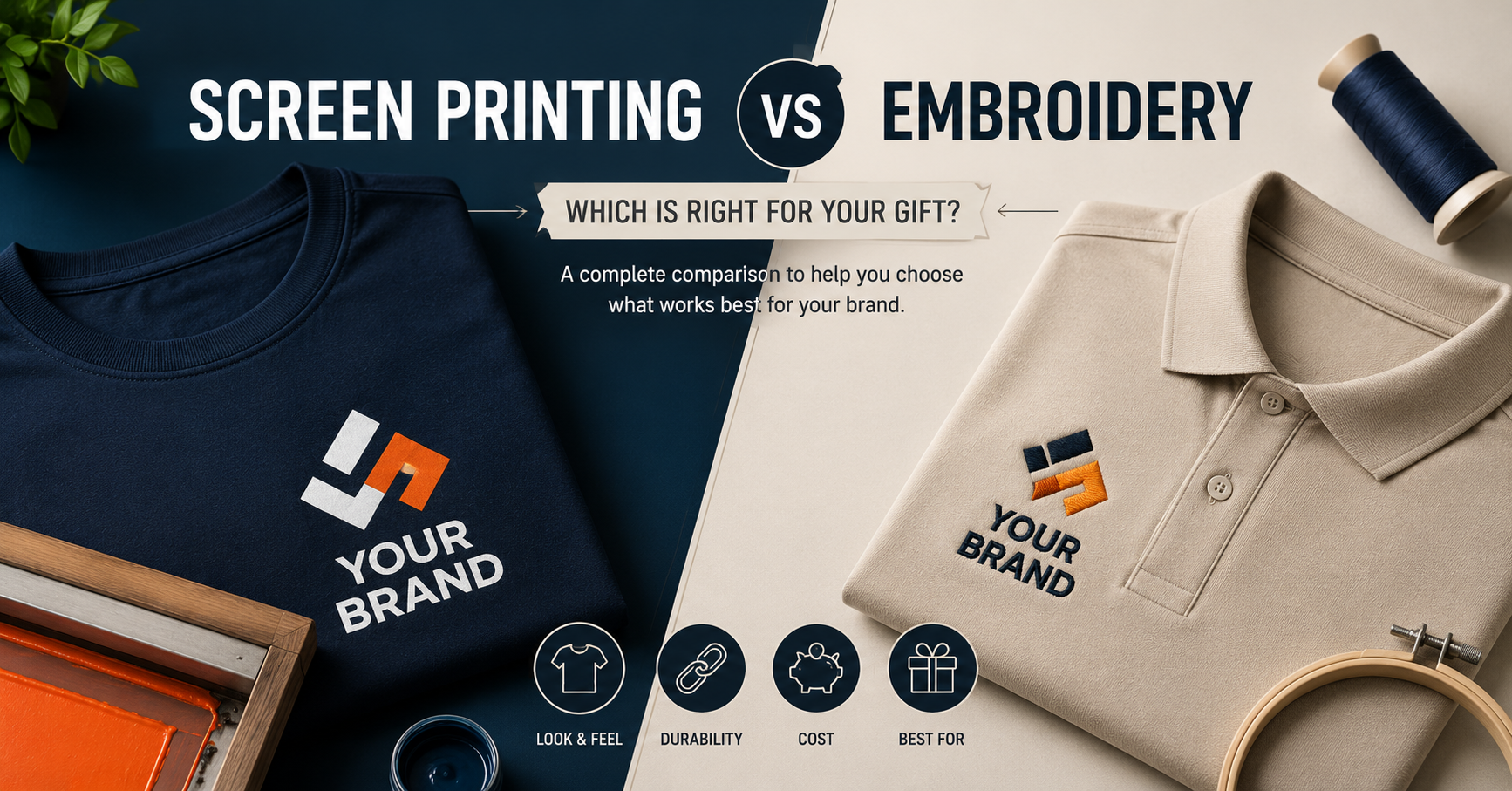 Screen Printing vs Embroidery — Which is Right for Your Gift?